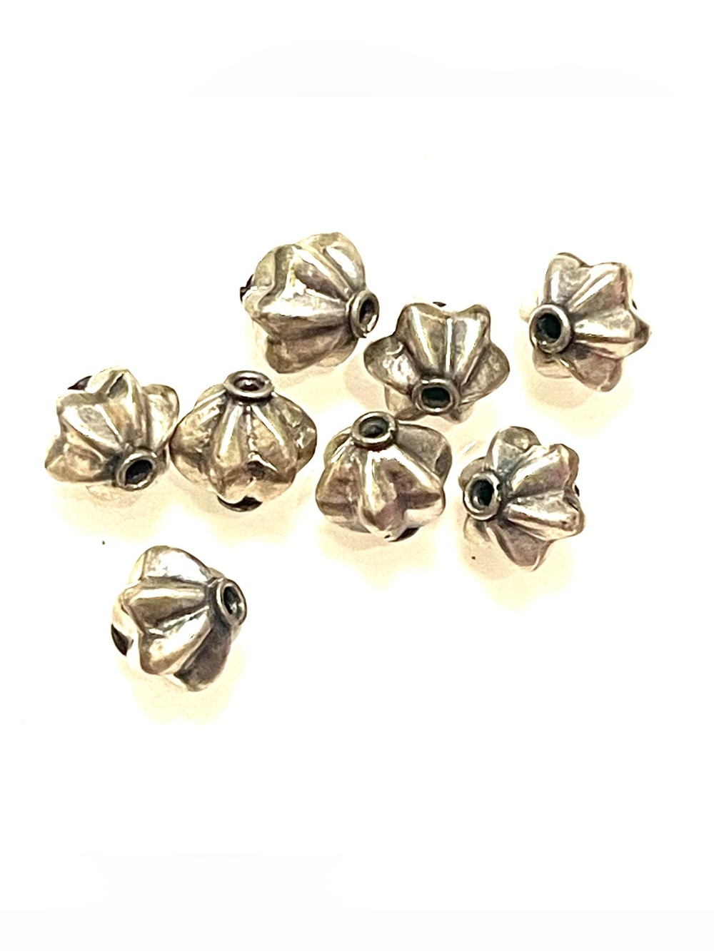 Sterling Fluted 8mm Beads